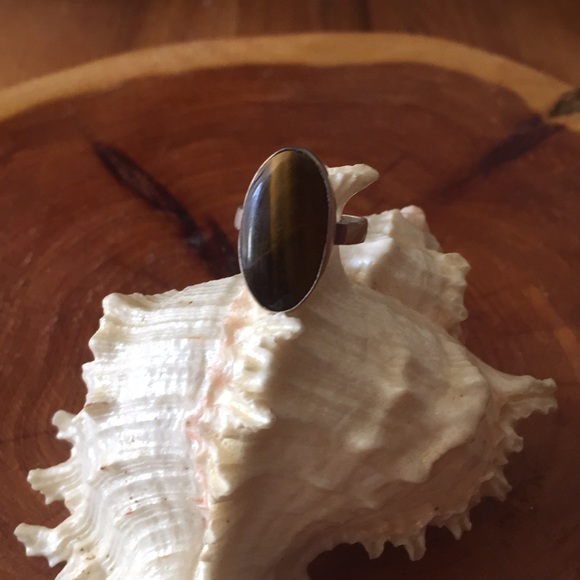 Sterling cats eye ring - Picture 2 of 6